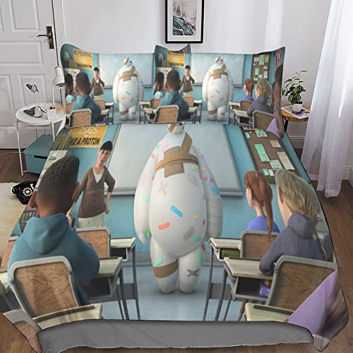 Baymax Juego De Cama Supersuave con Almohadas, Juego De Cama De Películas Microfibra...