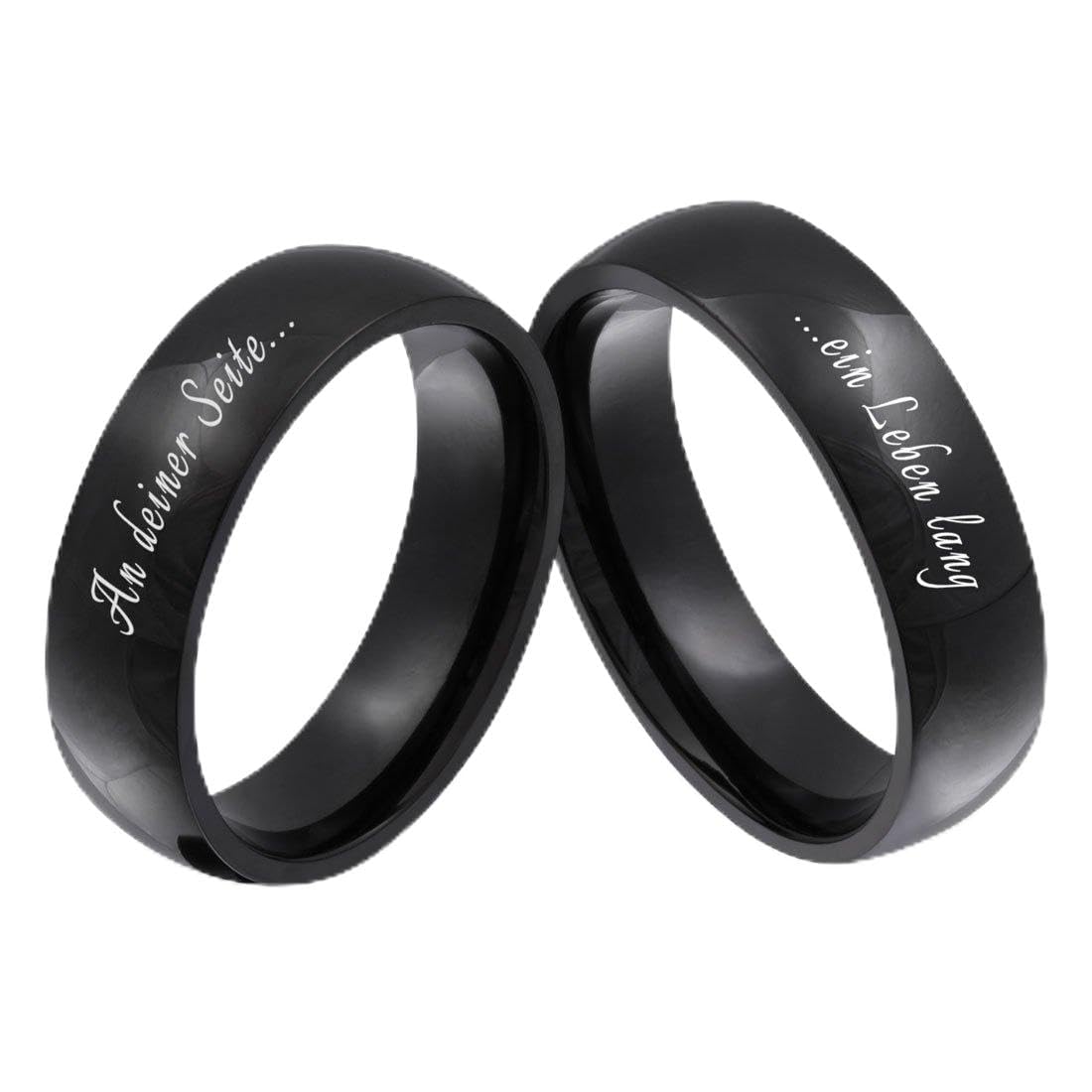Juwelier Schönschmied Trauringe Partnerringe Eheringe - inkl. WUNSCHGRAVUR - Edelstahl 148HHac - mit AMAZON KONFIGURATOR direkt online gestalten !