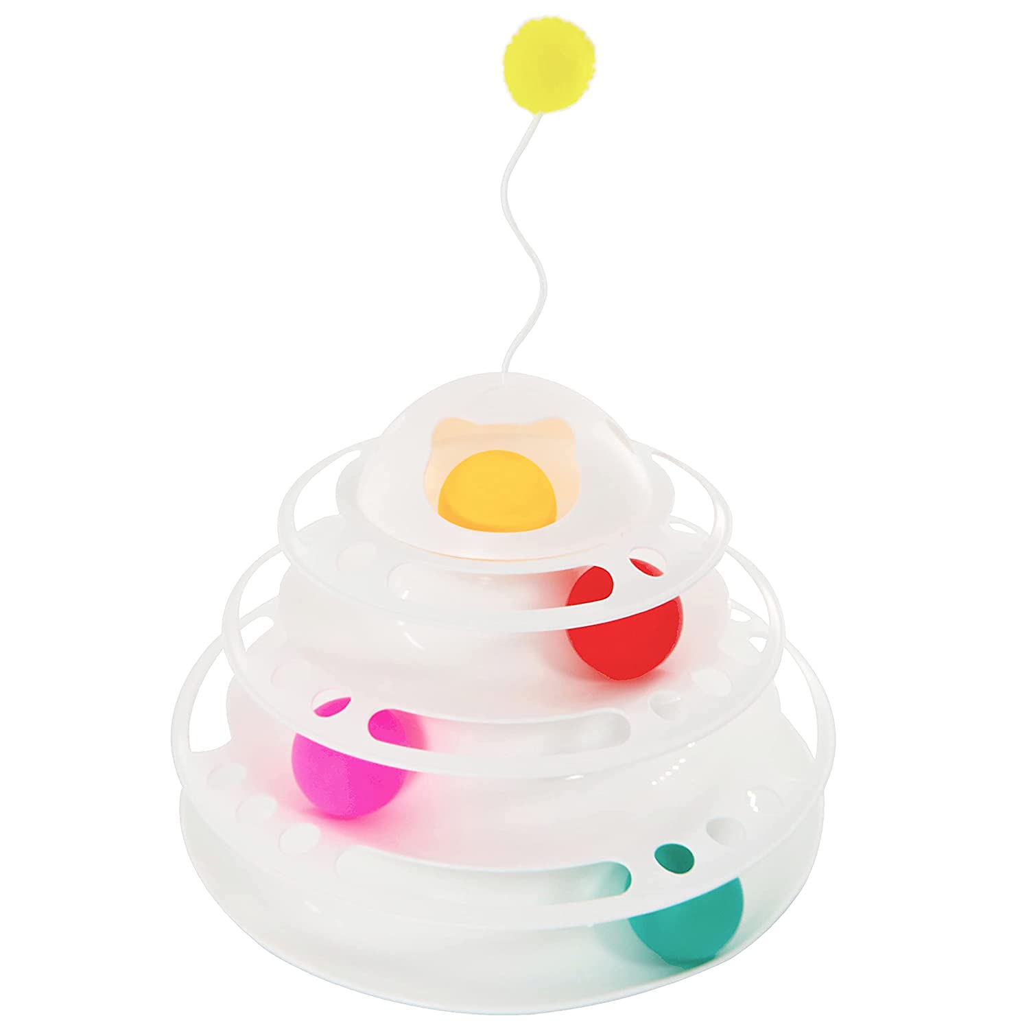 The Pets Company Interactive Tower of Tracks Cat Toy with Balls, Pet Amusement Interactive Board Game Toys for Cats and Kitten