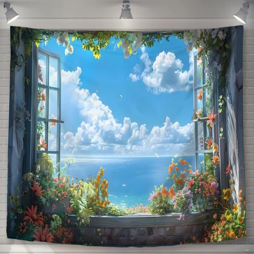 U-SITU タペストリー 壁掛け 壁飾り 可愛い 動物 風景 オシャレ 背景 多機能 布ポスター インテリア 雰囲気転換(サイズ:長150cm x 幅150cm)GTWH1410F