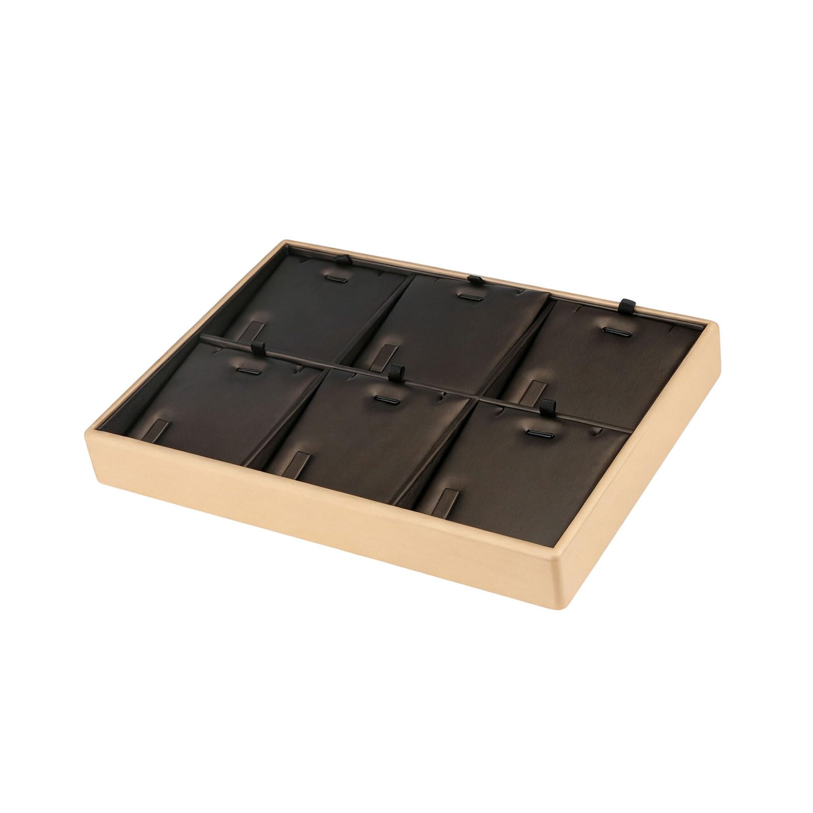 Poystng Practical Leather Jewelry Box Tray 18x25x3cm Designed to Tangling and Keep Items Safe Compact Jewelry Display