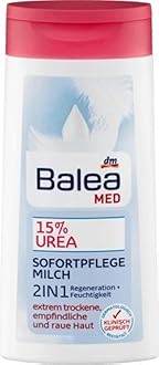 Balea Med body milk 15% urea immediate care, 250 ml (pack of 2) - German product
