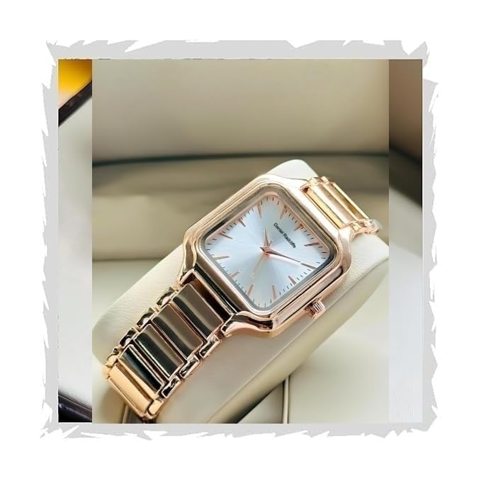 Mister Empire Rose Gold Plated Square Dial Trending Womens Stainless Steel Analog-Digital Watch, White Dial, Push Button Lock, Attractive Look (B0DC459PVT) Amazon Price History, Amazon Price Tracker