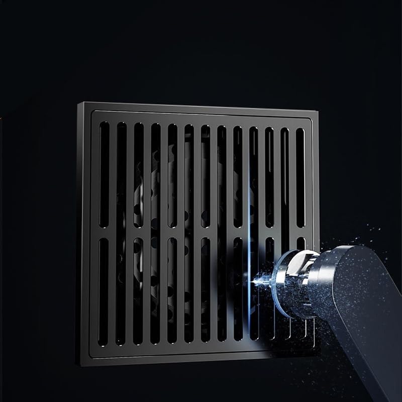 Sumidero Ducha Válvula de Drenaje de Piso de latón con Rayas, Cubierta for sifón de Ducha, desagües for Cocina, baño, lavadero, Accesorios for baño Filtro Desague Ducha(Grey)