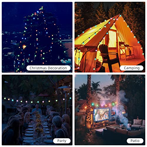 Hedynshine Outdoor Smart String Lightsapp Control,50Ft Outdoor String Lights Waterproof,Color Changing String Lights With 25 Bulbs,Rgb G40 Led String Lights Outdoor,Outdoor Lights For Patio Music Sync #TOP5