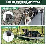 FXW TitanNest Chew-Proof Elevated Dog Bed, Raised Cot for Indoor/Outdoor/Camping Use, Durable & Washable Padded Pet Bed for Large Dogs, 47.0" L x 29.0" W x 7.3" H, Black - Image 5
