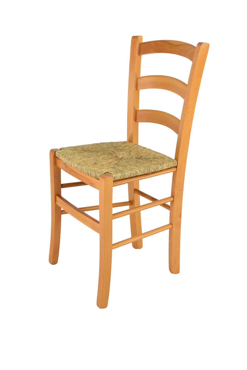 t m c s Tommychairs - Chair Venice suitable for Kitchen and Living Room, structure in beech wood, colour honey and seat in straw