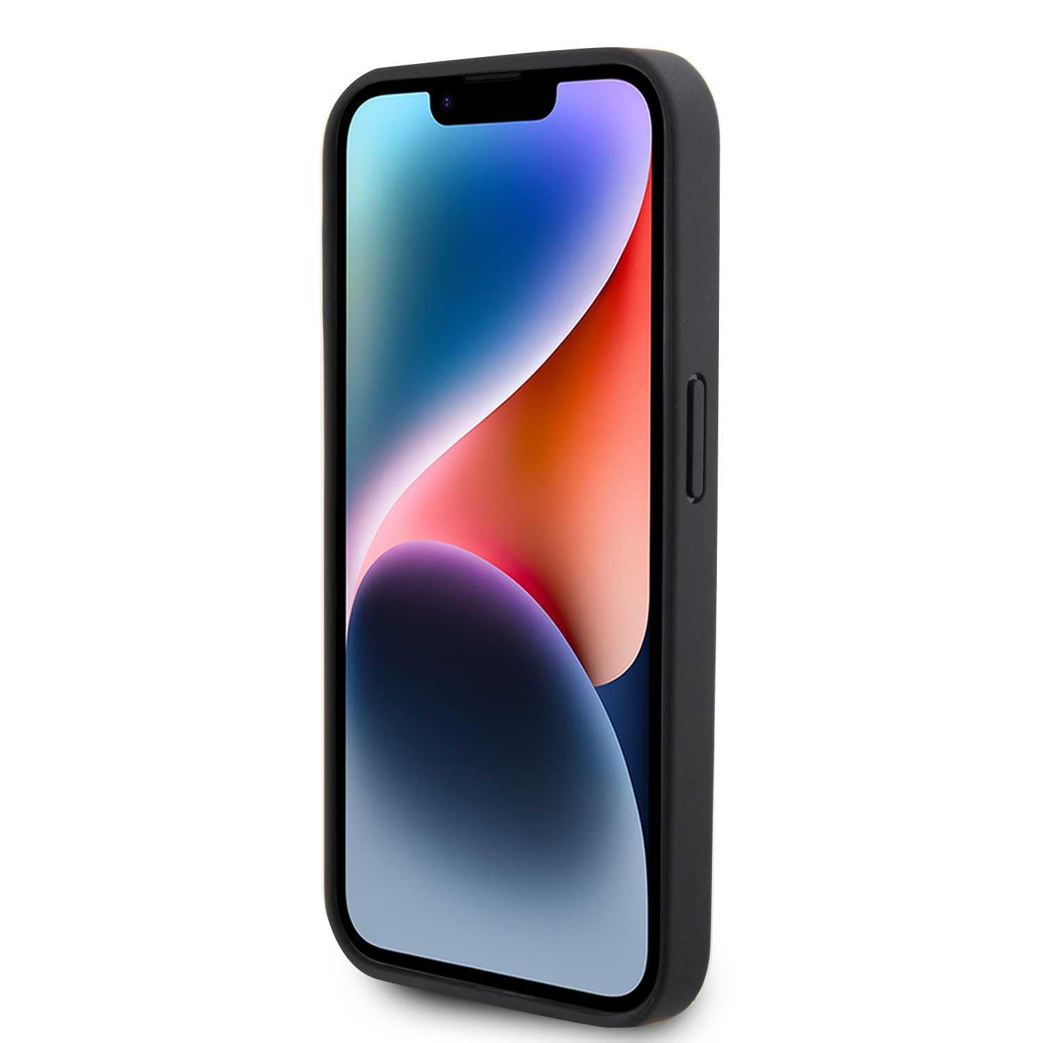 BMW BMHCP15XSLLBK - Custodia in pelle per iPhone 15 Pro Max 6,7", colore: Nero
