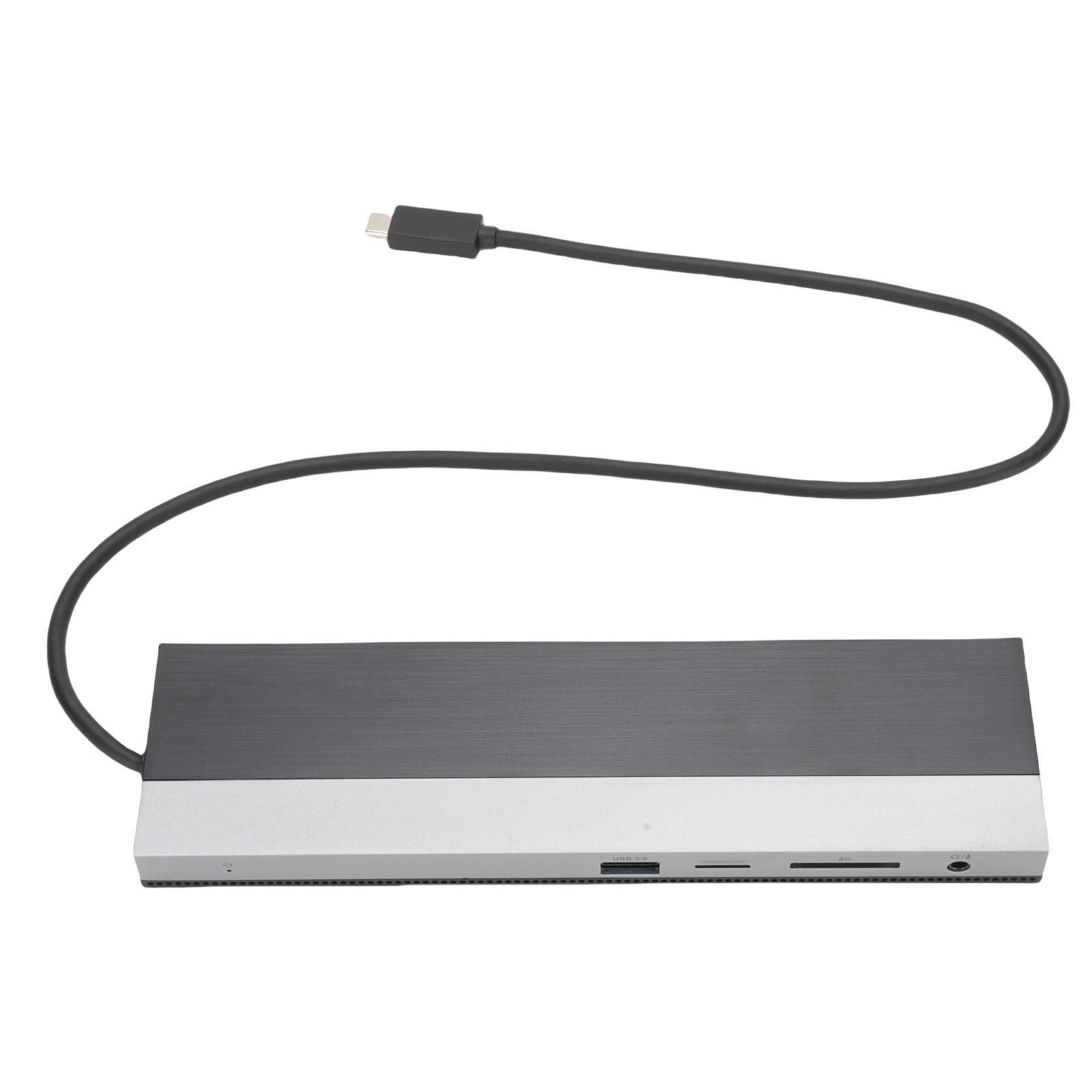 Naroote Stacja Dokująca USB C z Potrójnym Wyświetlaczem 12 w 1, Adapter Typu C, Koncentrator ze Stopu Aluminium z Portami USB 3.0, VGA, DisplayPort, RJ45 i 5 Gb/s, Idealny do Multimediów