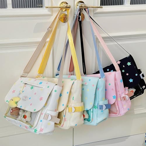 Kawaii Ita Bag Messenger – Japanese Crossbody Purse with Cute Plush Dolls & Pendant, Gift Women Her 6