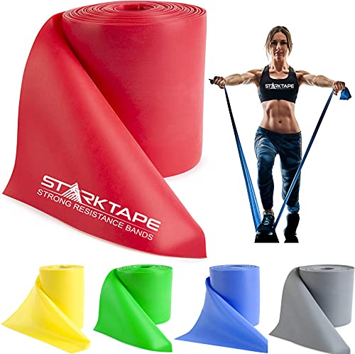 Image of Resistance Bands Professional 8,16, 25, 50 Yards Bulk Rolls. Latex-Free Elastic Physical Therapy Band. No Scent, No Powder - Perfect for Home Exercise, Yoga, Pilates, Gym, Rehab, Workout