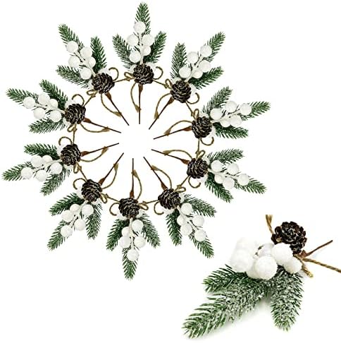 Faux Holly Stem Christmas Decoration