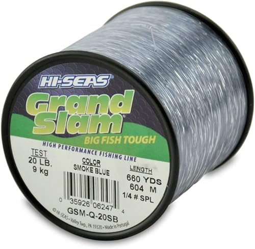 Miniatura 60 de HI-SEAS Línea de pesca de monofilamento Grand Slam - Fuerte y resistente a la abrasión en transparente, rosa, verde, azul humo, amarillo