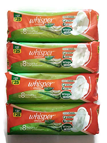 Whisper Choice Aloe Vera Freshness (7 Pads) - Pack of 4 Packets (B07M8R9RQN) Amazon Price History, Amazon Price Tracker