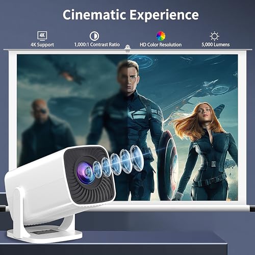 Sucetiho Mini Projector, Portable Outdoor Projector 4K Supported の商品画像 1