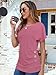 MOLERANI Women's Casual Short Sleeve Round Neck Loose Tunic T Shirt Blouse Tops, Pink, L