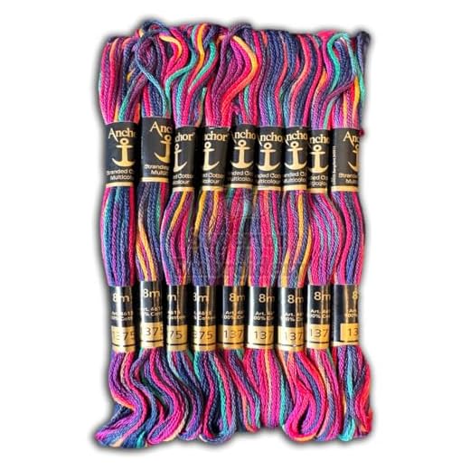 Colorful Cotton Embroidery Floss Pack of 12