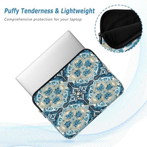 Funda para laptop 13-14 pulgadas con diseño Talavera azul miniatura 5