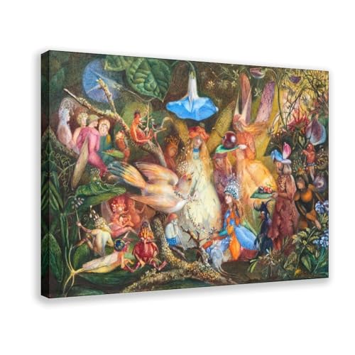 Impression sur toile John Anster Fitzgerald poster tableau decoration murale salon bureau 61x91