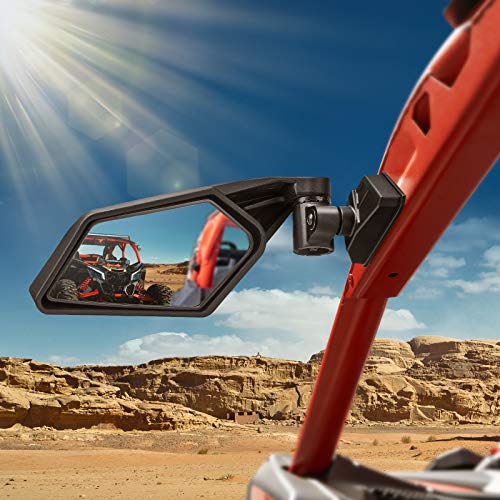 Kemimoto X3 Side Mirrors Upgraded 360 Degree Adjustment Mirrors Compatible with Can Am Maverick X3 and Max XRS XDS Turbo R RR 2017-2025