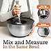 Priority Chef Stainless Steel Mixing Bowls with Lids Set, 3 Grater Attachments, Airtight Lids, Non-Slip Silicone Base Mixing Bowl Set, Large Prep Metal Mixing Bowls for Kitchen, Black