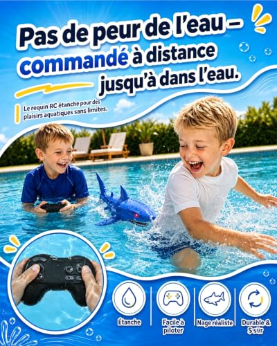 Requin robot télécommandé lumineux KOKODI pour bain et piscine dès 3 ans - 3