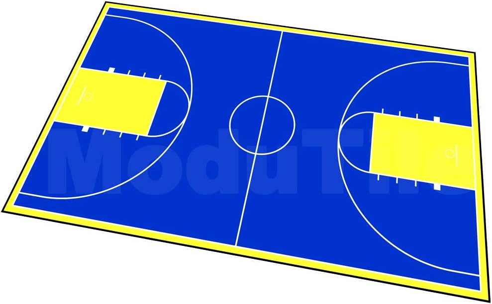 MODUTILE Outdoor Basketball Full Court Kit 46ft x 78ft -Lines and Edges Included-Made in The USA