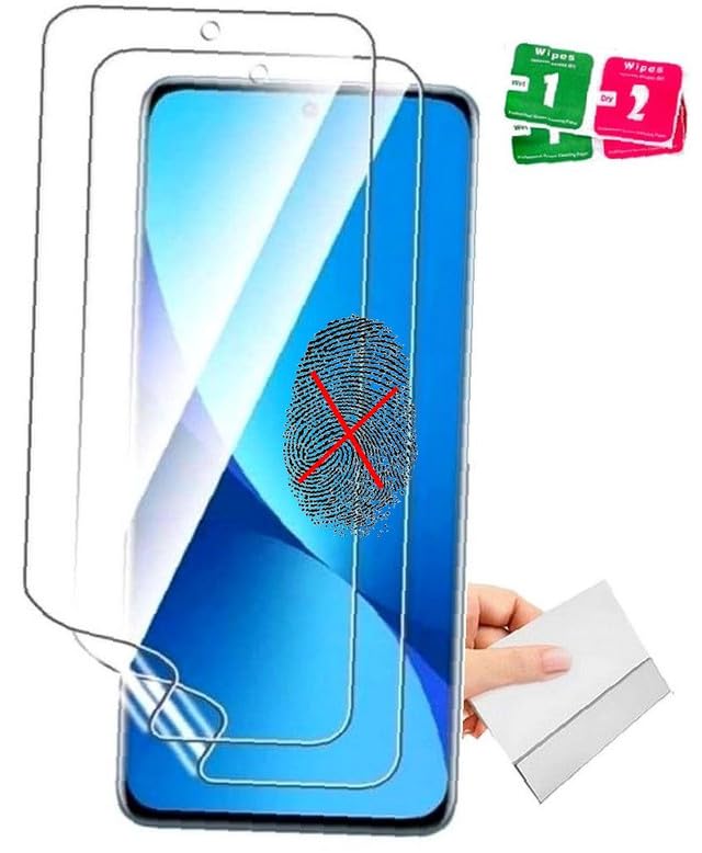 2 Film Protector de Pantalla Transparente de hidrogel Compatible con Motorola Moto G9 Plus