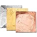 Price comparison product image ECHG 300 Sheets Imitation Gold Leaf, Rose Gold Leaf, Silver Leaf for Arts Project, Gilding Crafting, Furniture Decoration, Nail Art (14x14cm)