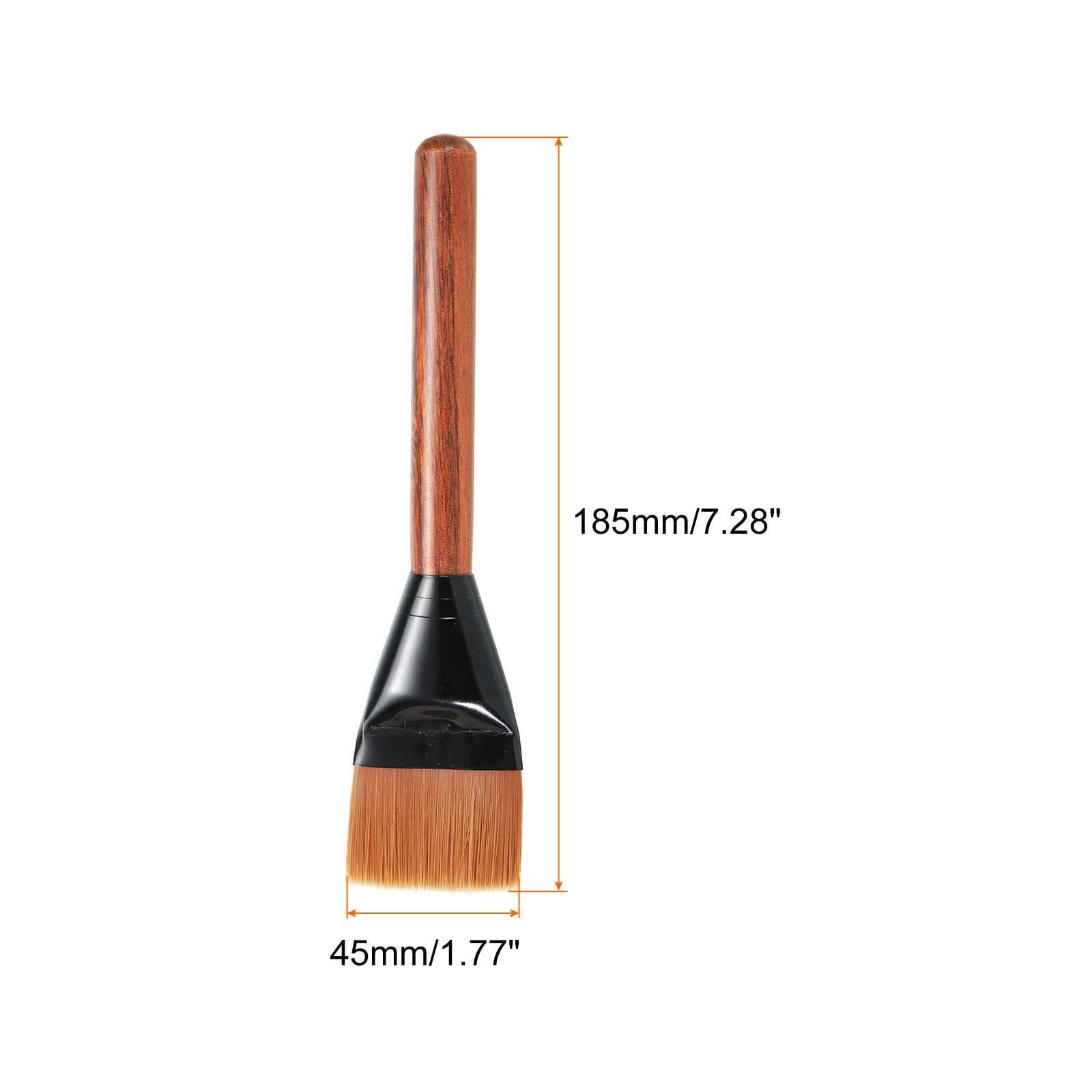 PATIKIL Guitar Cleaner Brush Large Wood Flat Head Guitar String Cleaner Tool for Musical Instrument Light Brown - Image 2