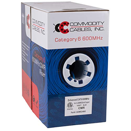 Cable Parts Express CAT 6 23 AWG CMR Azul 304.8 m miniatura 2