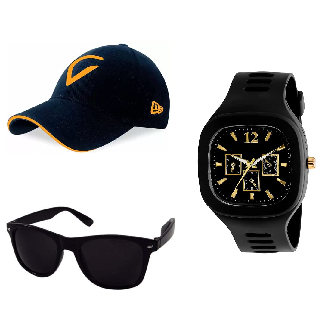 PUTHAK Unequetrend Digital Sports Watch, Multi-Functional Watch for Boys & Men with Cap and Sunglasses, Combo Pack of 3- PTHK-2576 (B09S15D5VW) Amazon Price History, Amazon Price Tracker