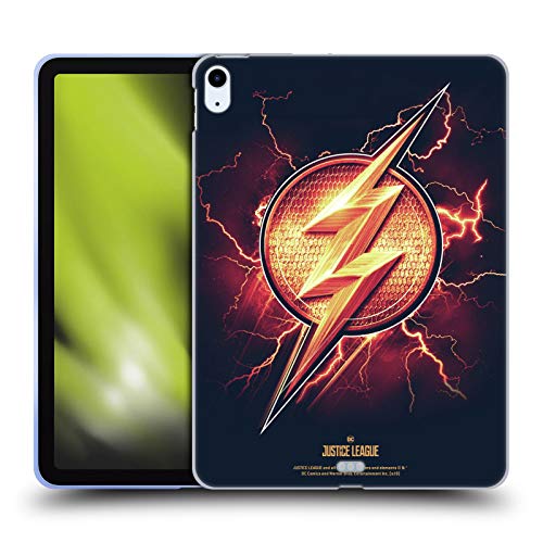 Head Case Designs Officially Licensed Justice League Movie The Flash 2 Logos Soft Gel Case Compatible with Apple iPad Air (2020)