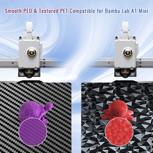 Image of IdeaFormer-3D PEO PET Build Plate for Bambu Lab A1 Mini 184x184mm, Flexible PEO PET A1 Mini Bed Plate Smooth a1mini Spring Steel Plate for Bambu A1 Mini Accessories