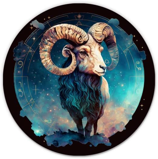 Aries Zodiac Sign Celestial Astrology Sticker - 3