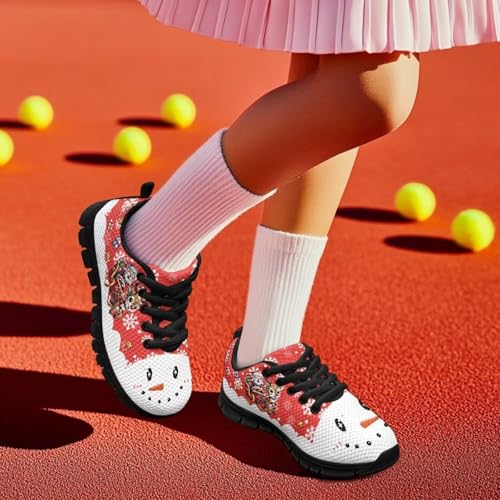 Kids Christmas Running Shoes Lightweight Breathable Mesh Sports Tennis Sneakers Anti-Skid Comfortable Casual Shoes for Boys Girls3