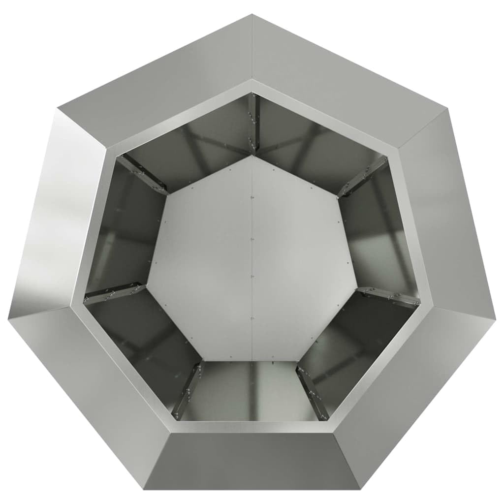 Donica na rośliny z ocynkowanej stali, 2 sztuki, 100 x 100 x 80 cm, skrzynka ogrodowa, metalowa donica, podwyższona skrzynka na kwiaty, odporny na warunki atmosferyczne, pojemnik ogrodowy na