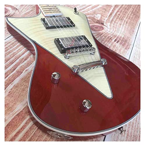 AMINIY Guitare électrique Panneau en Acajou Taille complète avec Pick-up Jazz Rouge et Jaune Musique électrique Guitare… - Les Beatles, Paul McCartney, John Lennon, RIngo Starr, George Harrison AMINIY Guitare électrique Panneau en Acajou Taille complète avec Pick-up Jazz Rouge et Jaune Musique électrique Guitare… – Image 5
