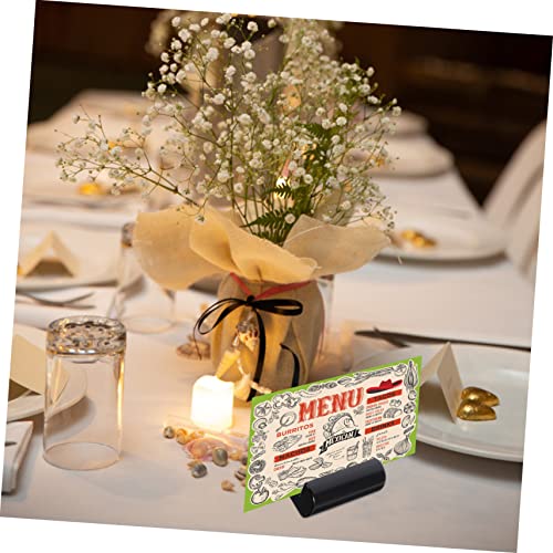 Metal Brackets 2Pcs Supermarket Rack Picture Frame Stand Mini Labels Table Signs Menu Metal Stand Place Holders Copper Black Mini Label Clamp Label Holder Clamp Cards Clip Desktop #TOP7