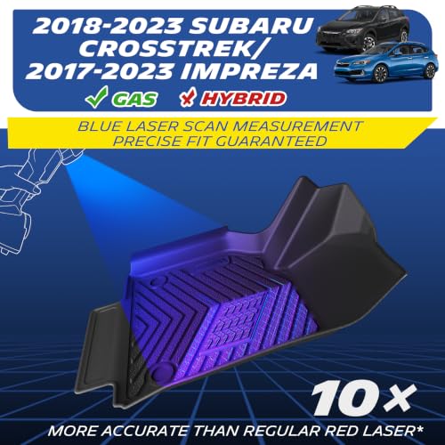 Image of Michelin Vehicle Mats for 2018-2023 Subaru Crosstrek /2017-2023 Impreza | Not Fit Hybrid Models, All-Weather TPE Floor Mats, Liner for Base /Limited /Premium /Sport 1st & 2nd Row, 3PCS, Premier