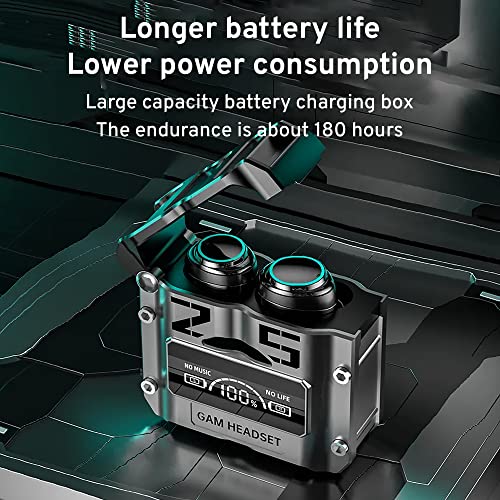 StitchGreen M25 BT5.3 Wireless Sport Earbuds with Environment Noise Cancelling, IPX7 Waterproof, Bluetooth Stereo, 4 Built-in Microphones, Premium Sound and Deep Bass (Silver)