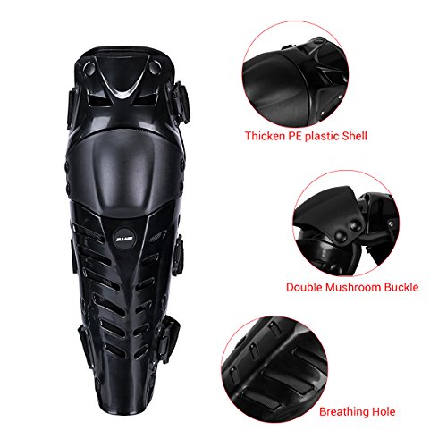 GES Upgrade Knieschützer Motorrad Knieschutz Knieschutz Guards Protector Kit Motocross Racing (Schwarz) - Image 4