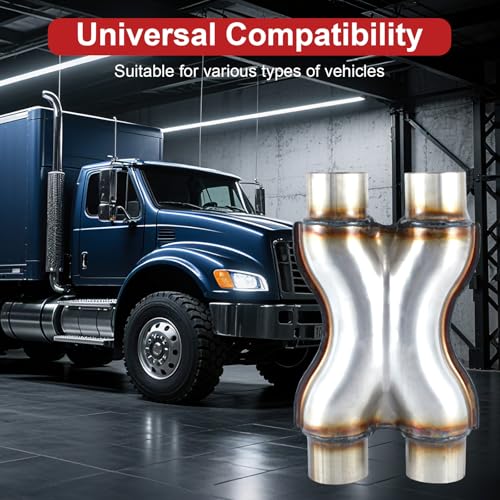 Universal 2.5-Inch Stainless Steel Exhaust X-Pipe - Image 6