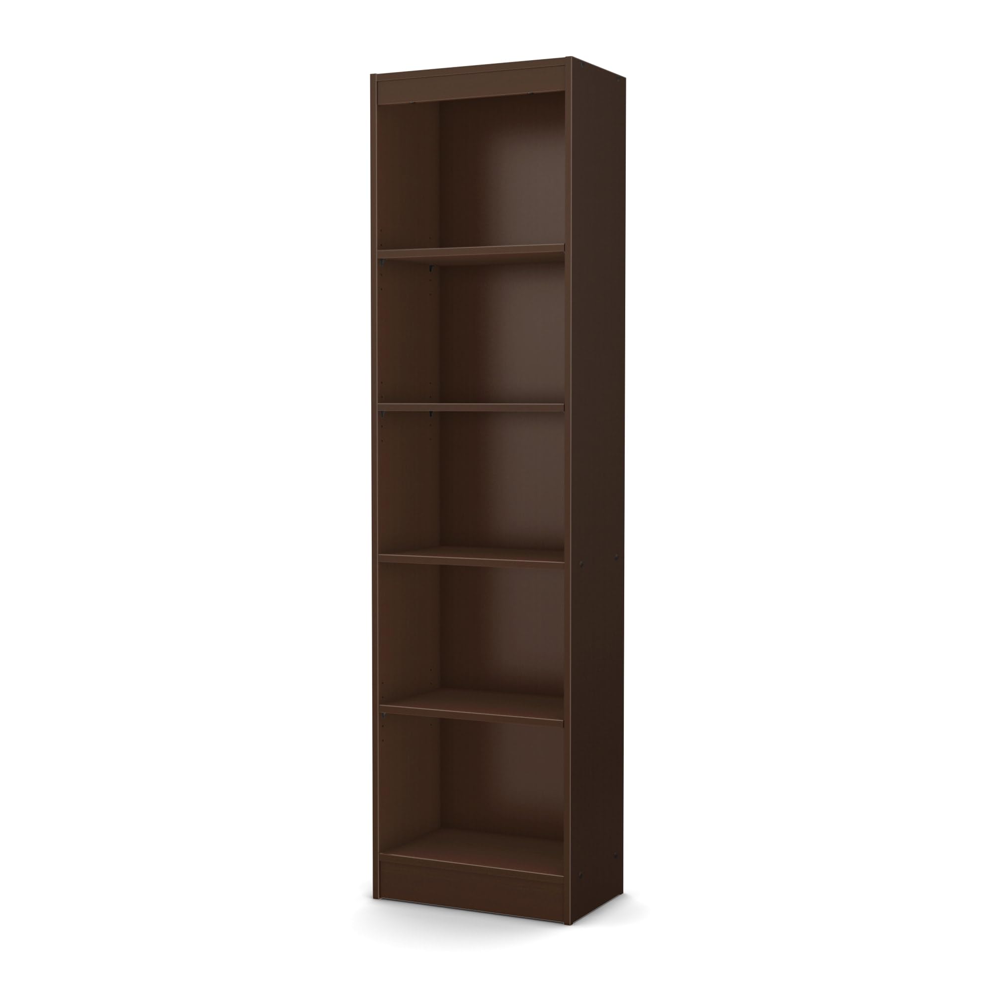 South Shore Axess 5-Shelf Narrow Bookcase, Chocolate