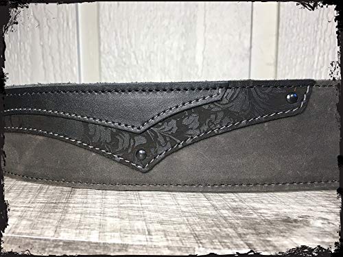 Anthology Gear "Shadowlands" Full Grain Leather Guitar Strap For Electric, Acoustic, And Bass Guitars (2" Width, Two Tone Black/Gray) #TOP2