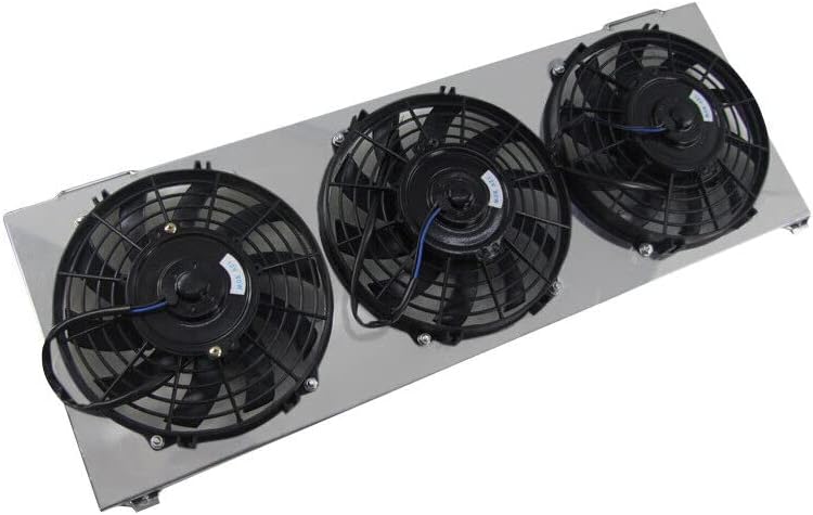 Aluminum Radiator Shroud+ 3x9"Fans FOR 1991-2001 95 Jeep Cherokee XJ 4.0L US PRO