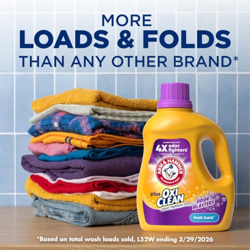 ARM & HAMMER Plus OxiClean Liquid Laundry Detergent, 122 Loads, 158.6 Fl Oz - image 3
