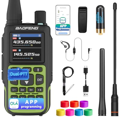 Image of BAOFENG UV-5R MINI-5 Two Way Radio NOAA Weather Radio Dual PTT 999CH Survival Radio APP Programming Copy Frequency Ham Radio 2200mAh