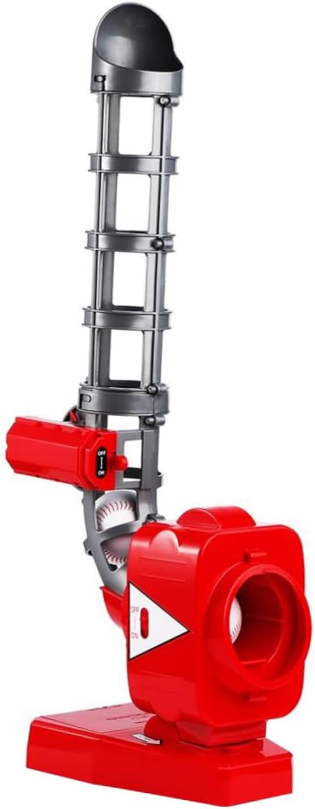 Happyyami 1Set Automatic Baseball Pitching Machine for Height Outdoor Practice Trainer for Youth Baseball Skills Development Durable Easy to Install Suitable for Indoor Outdoor