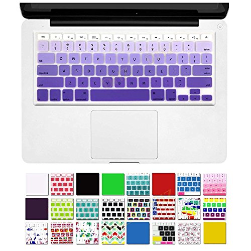 DHZ Purple Gradient Keyboard Cover Silicone Skin for 2015 or Older Version MacBook Air 13 MacBook Pro 13 15